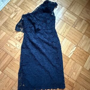 Cocktail Navy Lace Sheath Dress